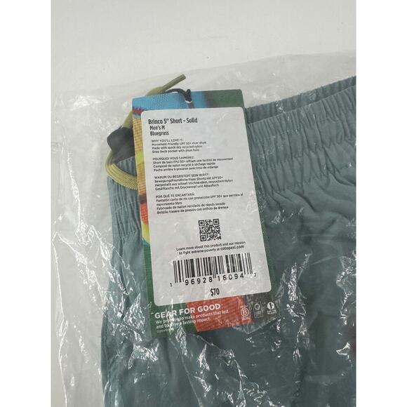 Cotopaxi Men's Bluegrass Solid Brinco 5" Shorts Size M - Picture 3 of 8